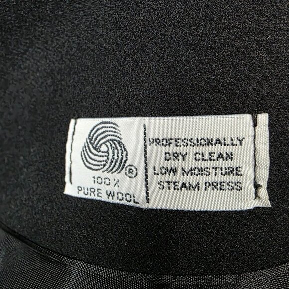 Womens Holly Deb Black 100% Pure Wool Embroidered Long Coat Open Front Size M - Picture 4 of 12